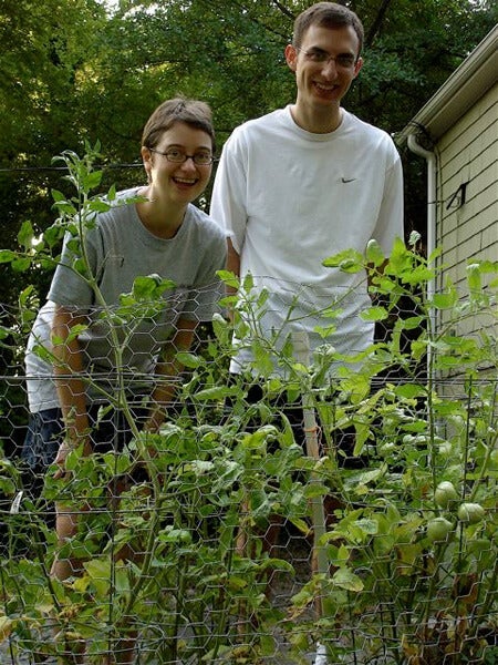 Two young gardeners discuss their first gardening season.