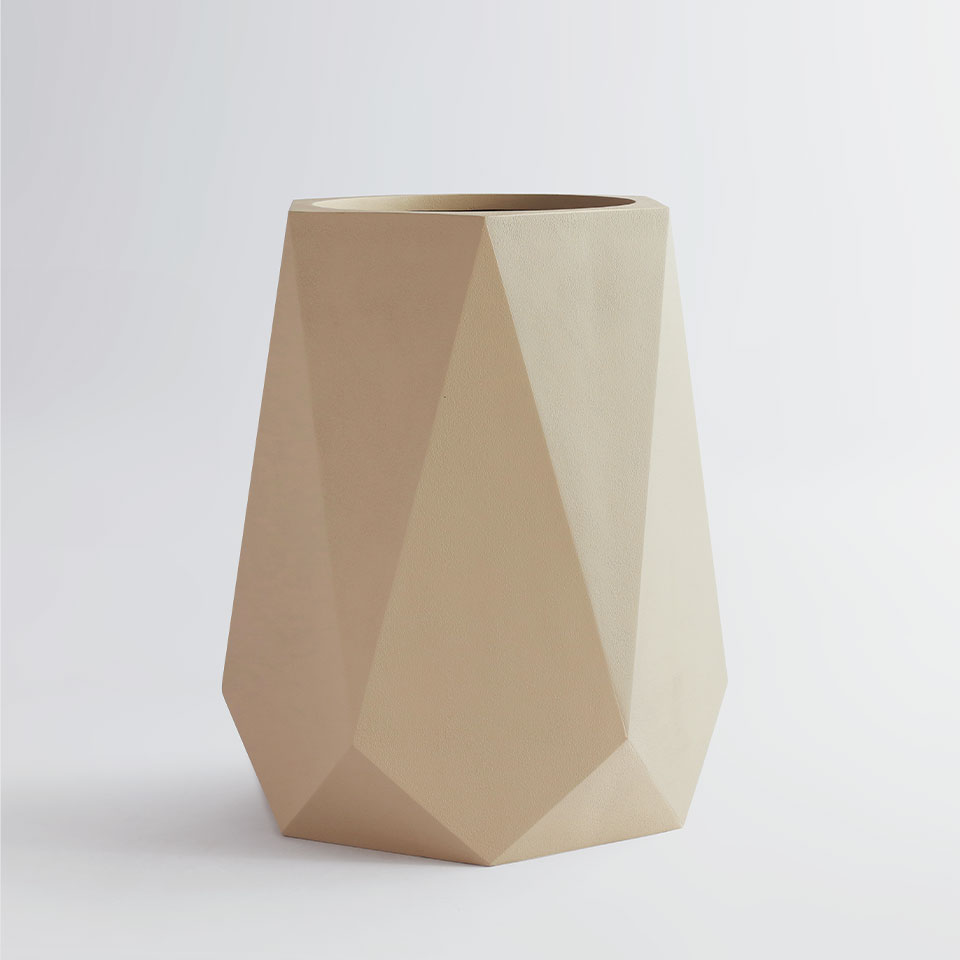 huge geometric shaped planters